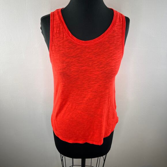 ATHLETA Red Tank Top Cotton Back Hole Round Neck Performance Pullover S Small - Picture 3 of 9